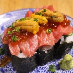 Luxury sushi toppings