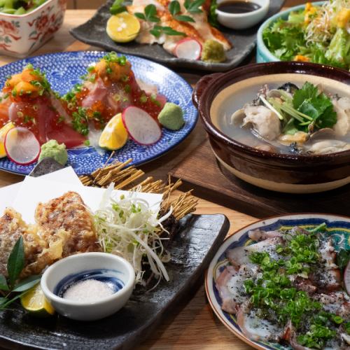 海鮮食材を使ったメニューが多数◎牡蠣は赤穂産を使用！