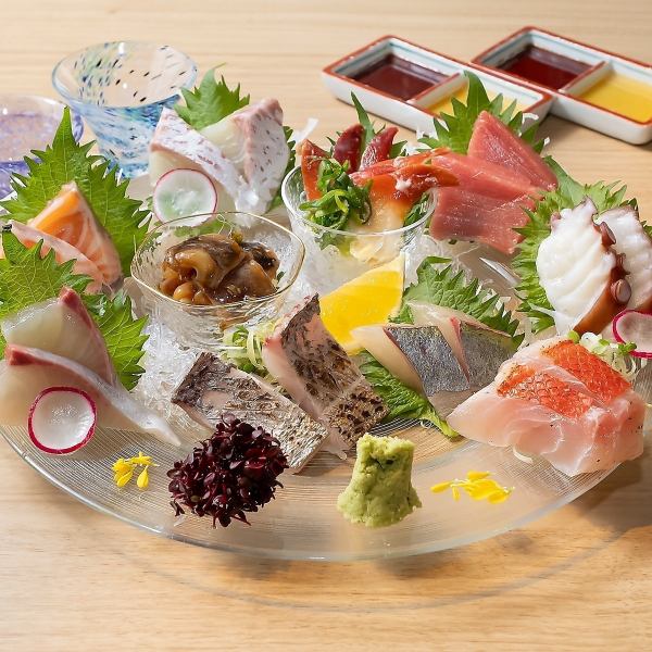 魚つばきお造り10種盛り