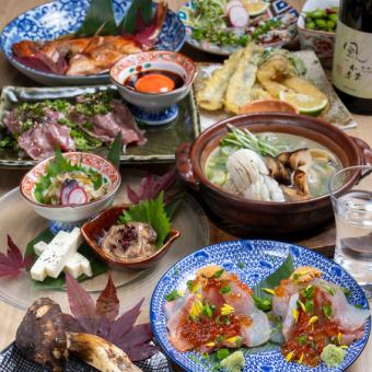 魚つばき豪華コース!高級魚に季節の食材を織り交ぜた贅沢な90分LO飲み放題付きコース