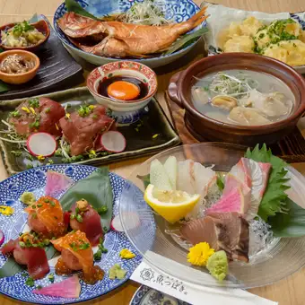 【飲み放題付き】魚つばき豪華コース！高級食材と夏の爽やかさが漂う感動の豪華コース！