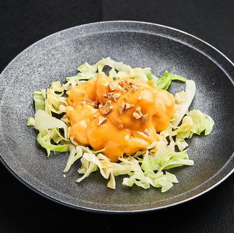 Shrimp with mayonnaise sauce