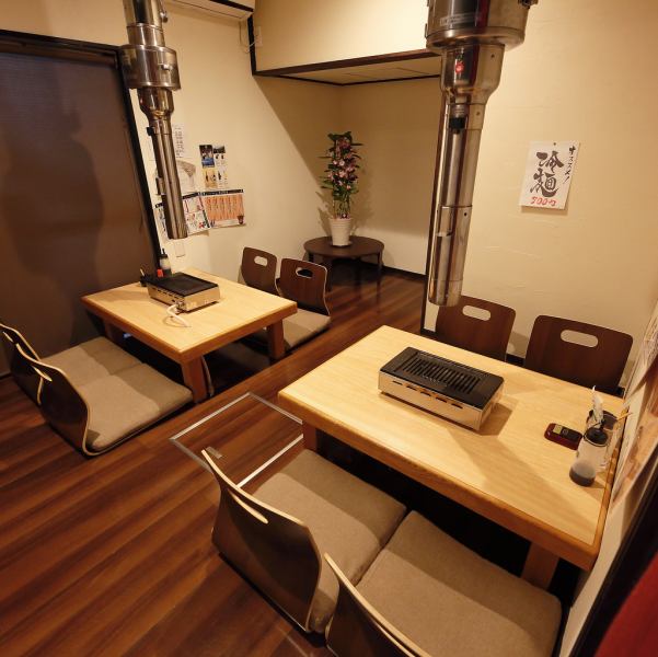 [Relaxing yakiniku in a tatami room] Tatami seats are available at the back of the 1st floor! Recommended for those who want to sit and enjoy their meal slowly.It is suitable for various occasions such as friends, yakiniku girls' parties, company parties, etc. ♪ We recommend making a reservation as this is a popular seat.