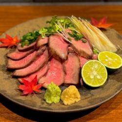 Marbled beef tongue tataki (half portion)