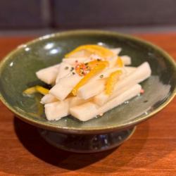 Pickled yam with yuzu