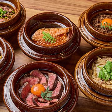 東北食材を贅沢に使用、季節感あふれる逸品を堪能。名物「土鍋ごはん」は全部で6種類!