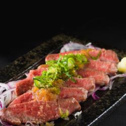 Seared beef with grated daikon radish and ponzu sauce