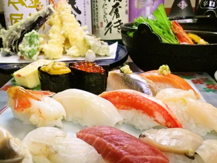 旬の美味しい魚介類を、和の趣ある空間で堪能できる。積丹で人気の味を港町小樽で。