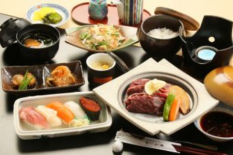 Japanese-style steak set meal