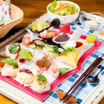 【共6道菜♪】女子派对套餐3500日元