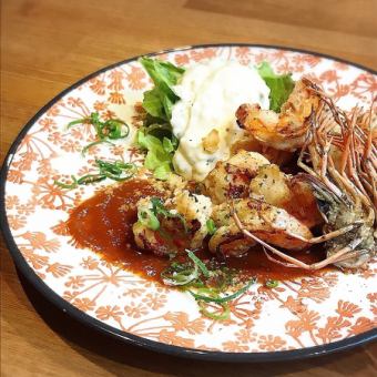 有頭エビのグリル　自家製タルタル