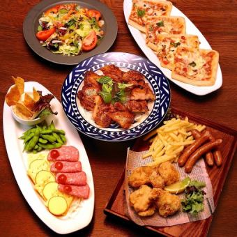 【スパイシーチキンプラン】ピリ辛スパイシーチキン含む全5品飲み放題付！5000円(税込)