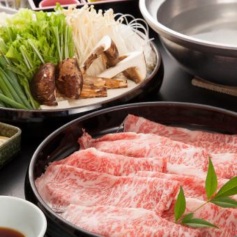 Famous Japanese beef shabu-shabu [Bamboo course] Marbled meat (takeout available)