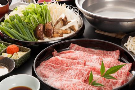 Famous Japanese beef shabu-shabu [Bamboo course] Marbled meat (takeout available)