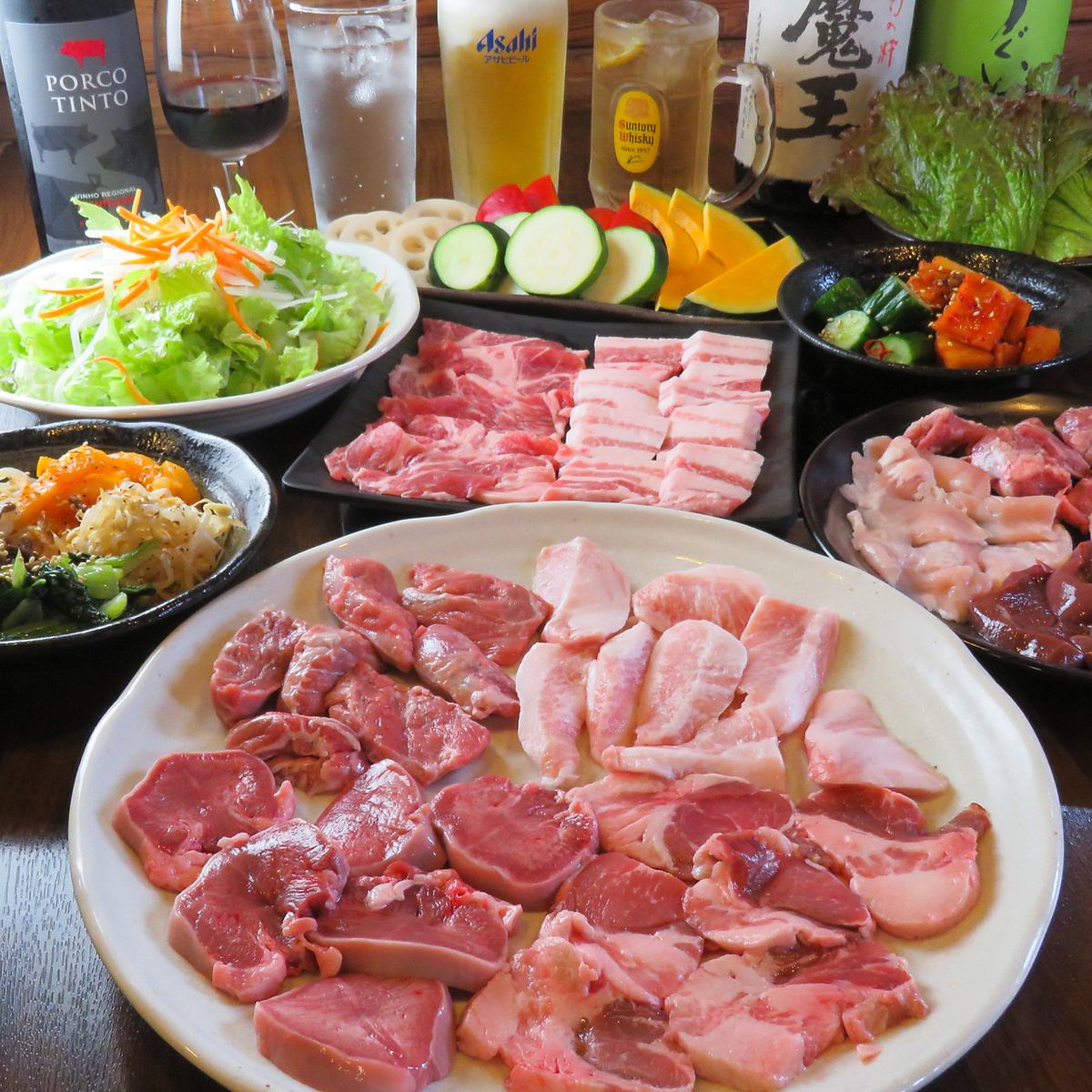 Cost performance ◎ Pork grilled meat ☆ If you eat it with lettuce, it will be samgyeopsal ♪