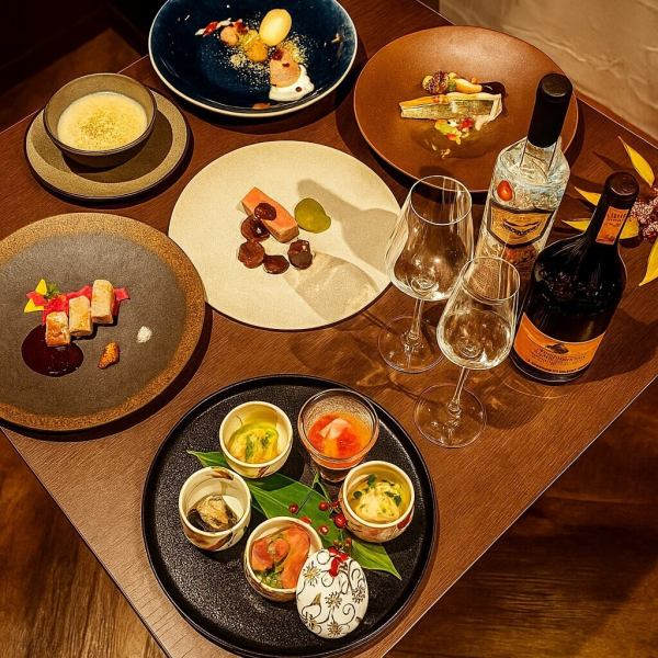 【特別な日に】旬の食材を堪能するフレンチディナーコースB
