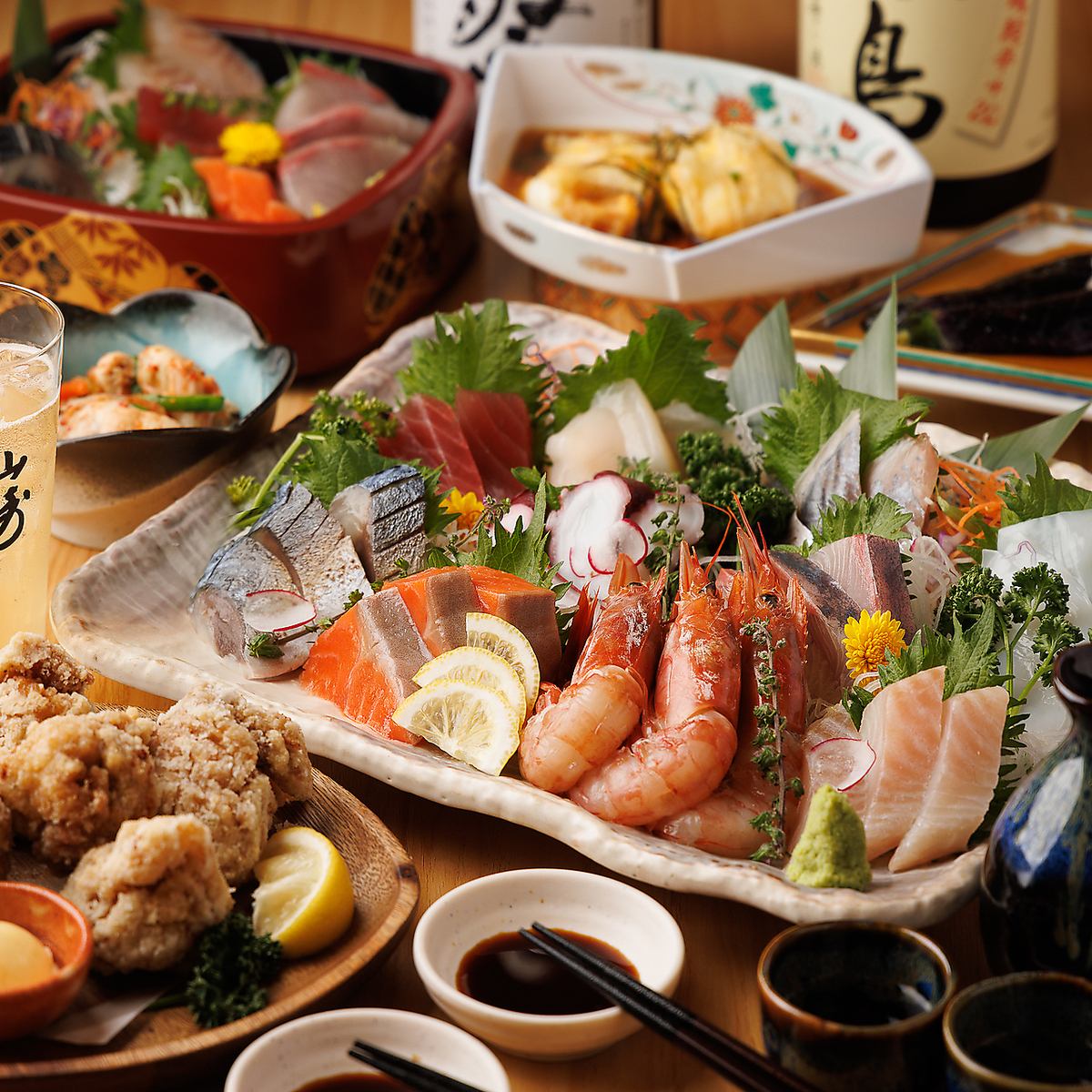 [All-you-can-drink for 3 hours] 6 dishes including Kyoto-style Japanese cuisine, fresh fish and seasonal vegetables for 4,500 yen