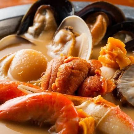 Winter limited [3-hour all-you-can-drink] Seafood hotpot x seasonal fish catch platter, tempura platter, eel ball, and other 9 dishes of "Umi-Kun" 8,410 yen ⇒ 7,500 yen