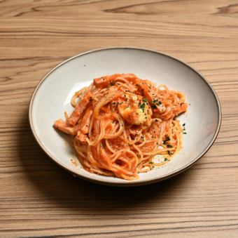 番茄義大利麵配培根和馬蘇里拉起司（Amatriciana）