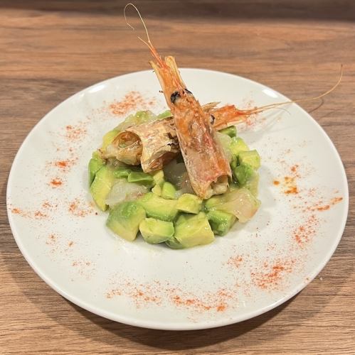 赤海老とアボカドの山葵タルタル