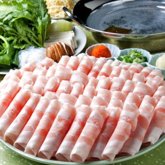 選べるメイン(道産豚＆ラムしゃぶ)とお料理＆90分飲み放題付 7000円(税込)【全6品】