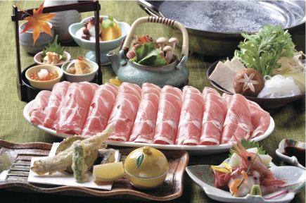 選べるメイン(ラムしゃぶ&牛タンしゃぶしゃぶ)とお料理&90分飲み放題付 7500円(税込)【全6品】