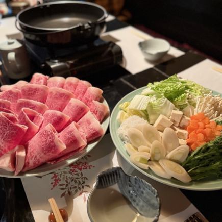 選べるメイン(すき焼き)とお料理&90分飲み放題付 8500円(税込)【全6品】