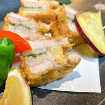 蓮根の海老はさみ揚げ
