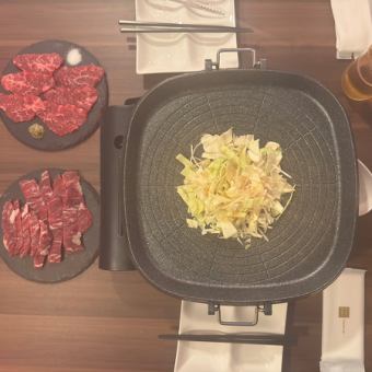 《店主 オススメ》特製キムチと4種類のお肉が食べれる肉焼きコース