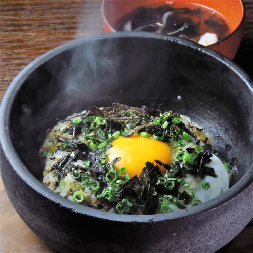 Stone-grilled Jako Takana Hijiki Rice