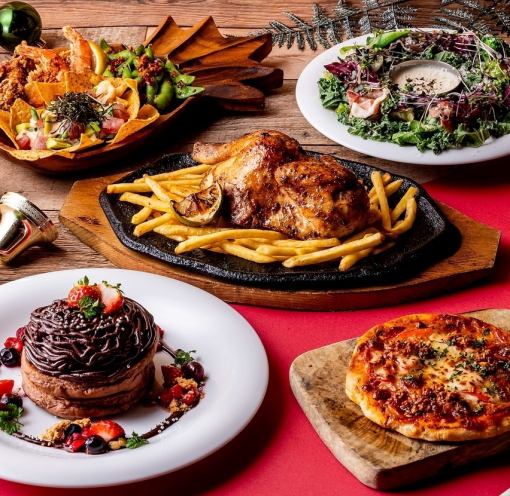 【12/1~12/25期間限定】★クリスマスパーティーセット＆乾杯・食後ドリンク付き★