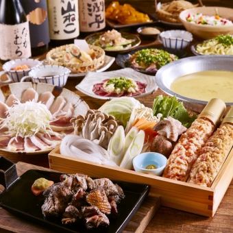 [Specially made hot pot◎Includes unlimited drinks] 10 dishes in total "Hot pot course with carefully selected ingredients and your choice" 5,000 yen (tax included)