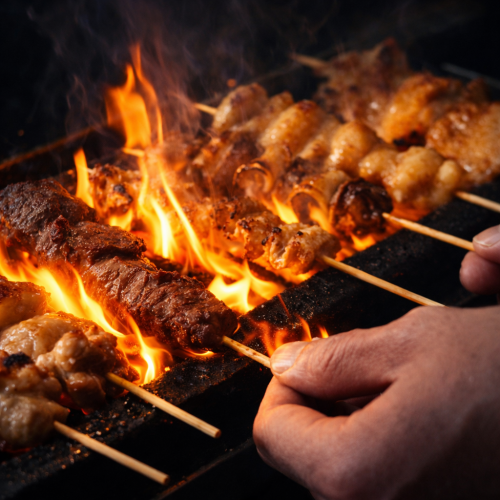 香ばしい炭火の香りが広がる蔵重自慢の焼き鳥!タレ・塩どちらも絶品の逸品