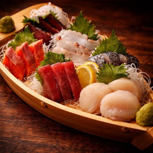 築地直送！旬魚お造り五点盛り