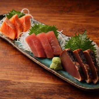 おすすめ！築地直送　旬の三点盛り