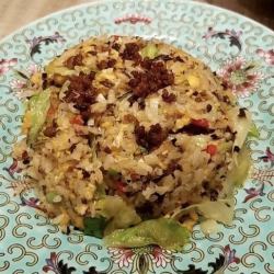 Sichuan lettuce fried rice