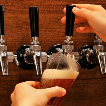 生ビール付き飲み放題！＋1100円でクラフトビールも飲み放題！