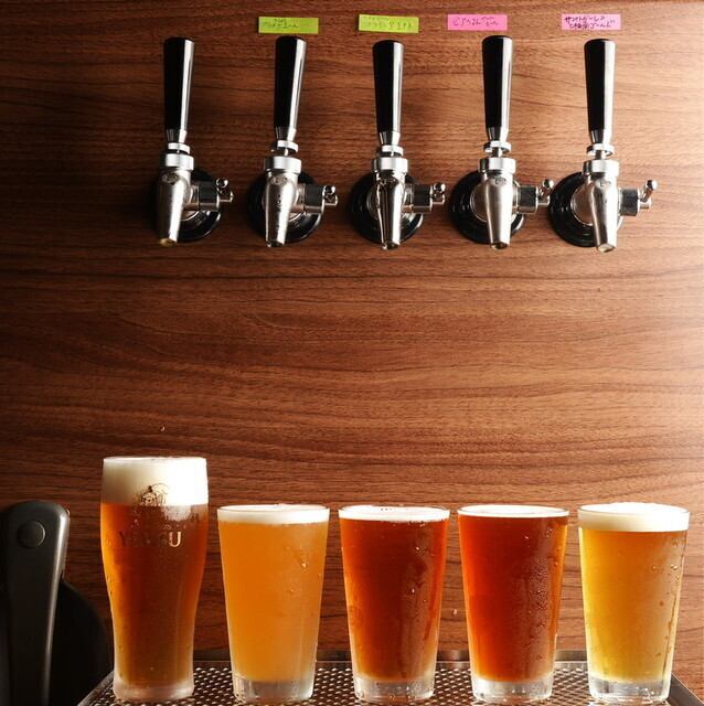 樽生の国産クラフトビールが4種類!生ビールの飲み比べ!