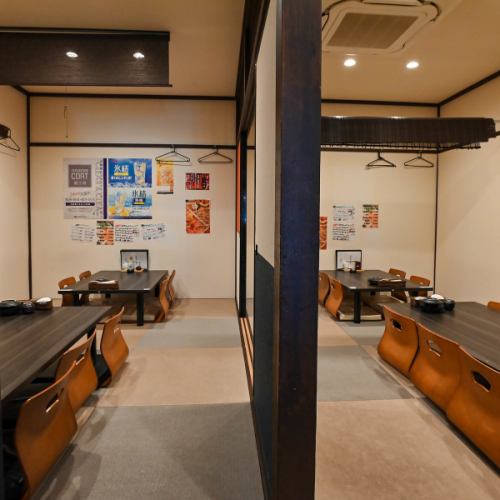 Maximum of 20 people ◎If you divide the tatami seats into sliding doors, each 10 people will be seated!