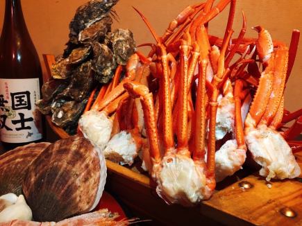 [Snow crab] [Grilled seafood] [Oysters] All-you-can-eat♪ 120 minutes 6,050 yen