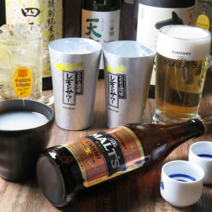 【蕎麦居酒屋で飲み放題】単品飲み放題90分1580円（税込1738円）