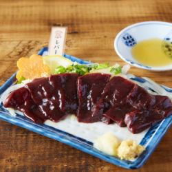 Legendary horse liver sashimi