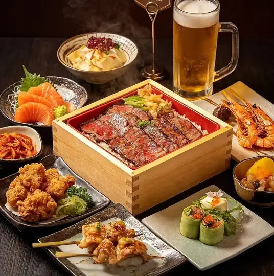 包含兩小時無限暢飲的優質麥芽生啤酒。 「紀之香禪」套餐包含七道菜，物超所值。4500 ⇒ 3500（含稅）