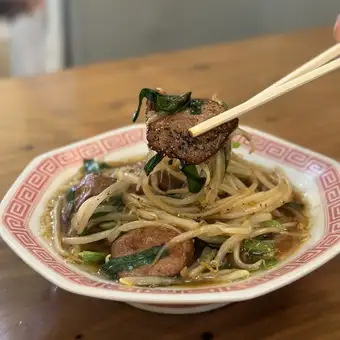 厚切りレバにら炒め