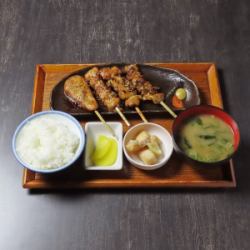 焼きとり４種盛り定食