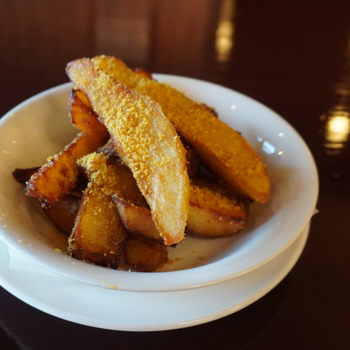 Pomme frites with dried mullet roe