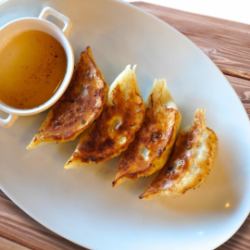 TOKYO X Pork and Scallop Gyoza with Malt Vinegar and Black Pepper