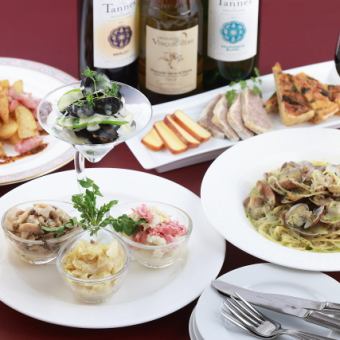 【여자회 코스】 시간 무제한 음료 무제한! 전채 중심 코스, 천천히 보내주세요