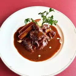 Beef stewed in red wine