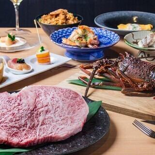 【神戸牛鉄板焼】厳選希少部位 極上ステーキ鉄板焼コース14080円(税込)～